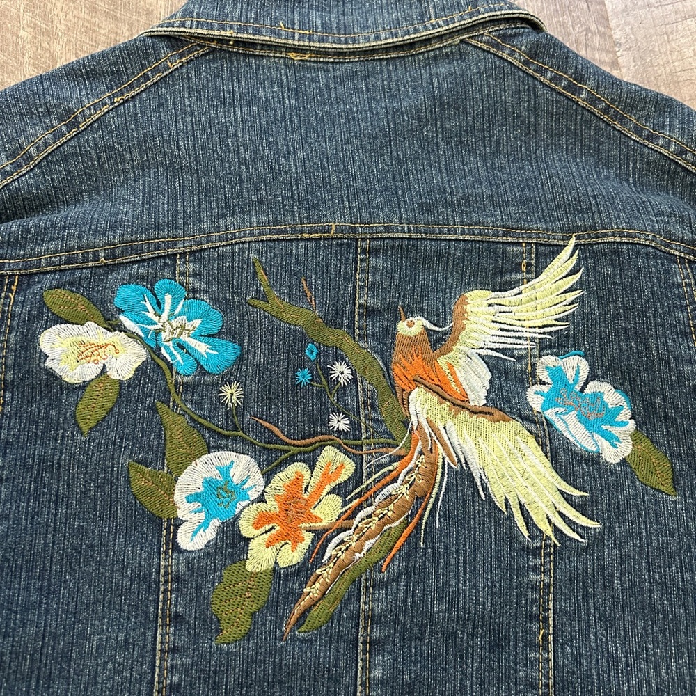 Embroidered Denim Jean Jacket